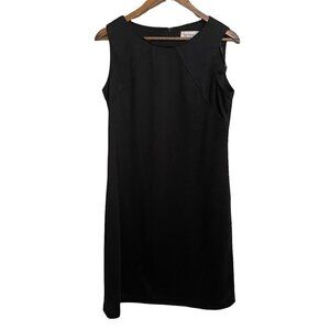 Studio I Womens Black Sleeveless Knee Length Stretch Career Dress Size 10
